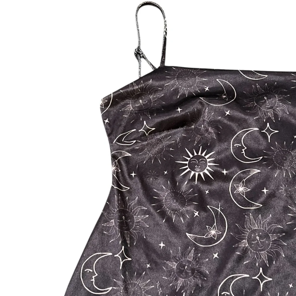 Urban Outfitters black & white celestial stars and moons mini dress - Picture 7 of 12